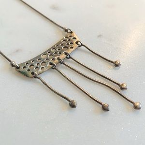 Unique, quality silver, modern artist necklace 18”